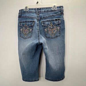 Embellished Light Wash Denim Women’s Shorts